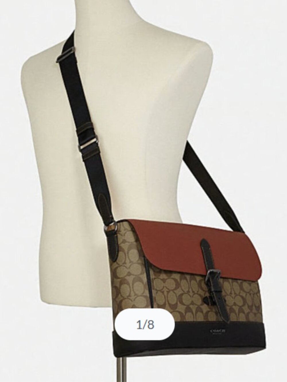 Coach Hudson Messenger In Colorblock Signature Canvas